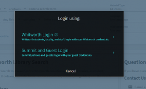 Primo login form