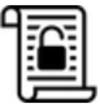 Lock on document icon